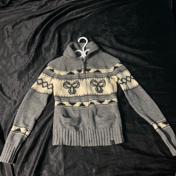 🛍️NWOT | TNA Aritzia “Sea to Sky” | 100% Lambswool Knit Zip-Up Sweater | Size S - Picture 1 of 4